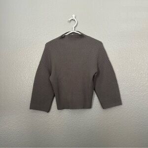 Urban Outfitters Mock Neck Ribbed Sweater Gray
